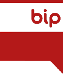 Logo Biuletynu Informacji Publicznej - na biało-czerwonym tle napis bip.
