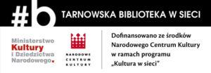 Baner programu: Tarnowska Biblioteka w Sieci. Pod napisem tekst 