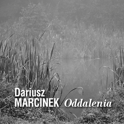 Wysokie trawy, w tle widok na wodę. Całość utrzymana w szarej tonacji