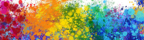 Plamy farb w tęczowych kolorach